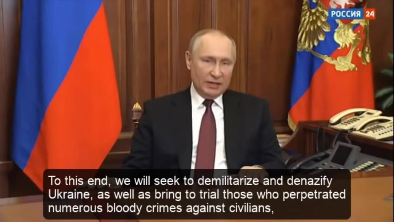 Putin's Speech on Ukraine and US Foreign Policy and NATO - 02/24/2022 - (Read in American English)