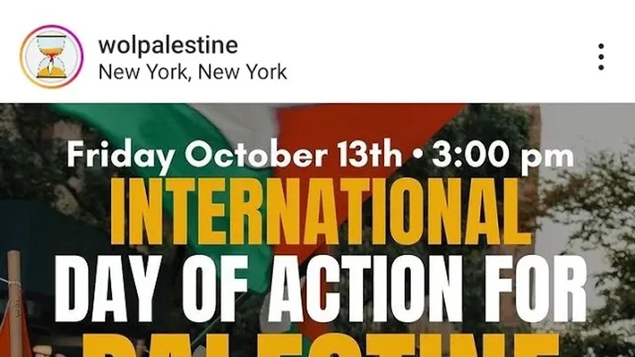 International Day of Action For #palestine Rally Times Square 10/13/23. WOL Palestine/Al-Awada NY