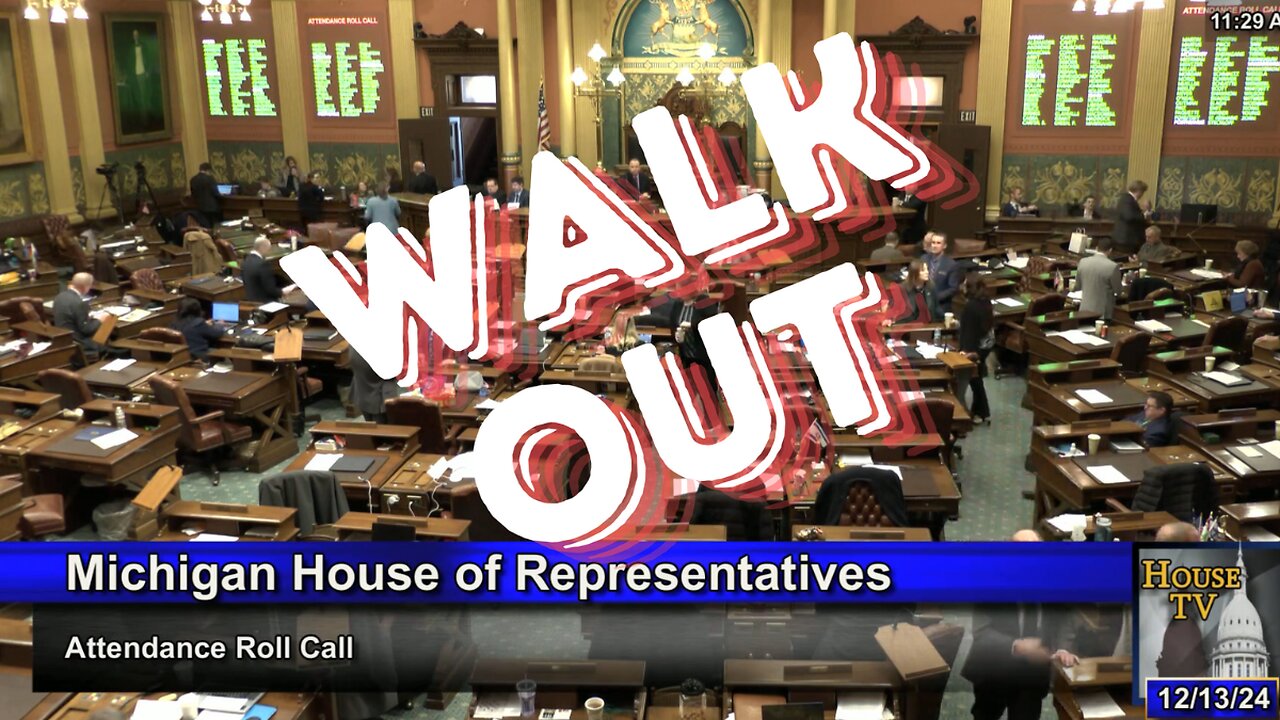 Michigan House Republicans walk off of house floor