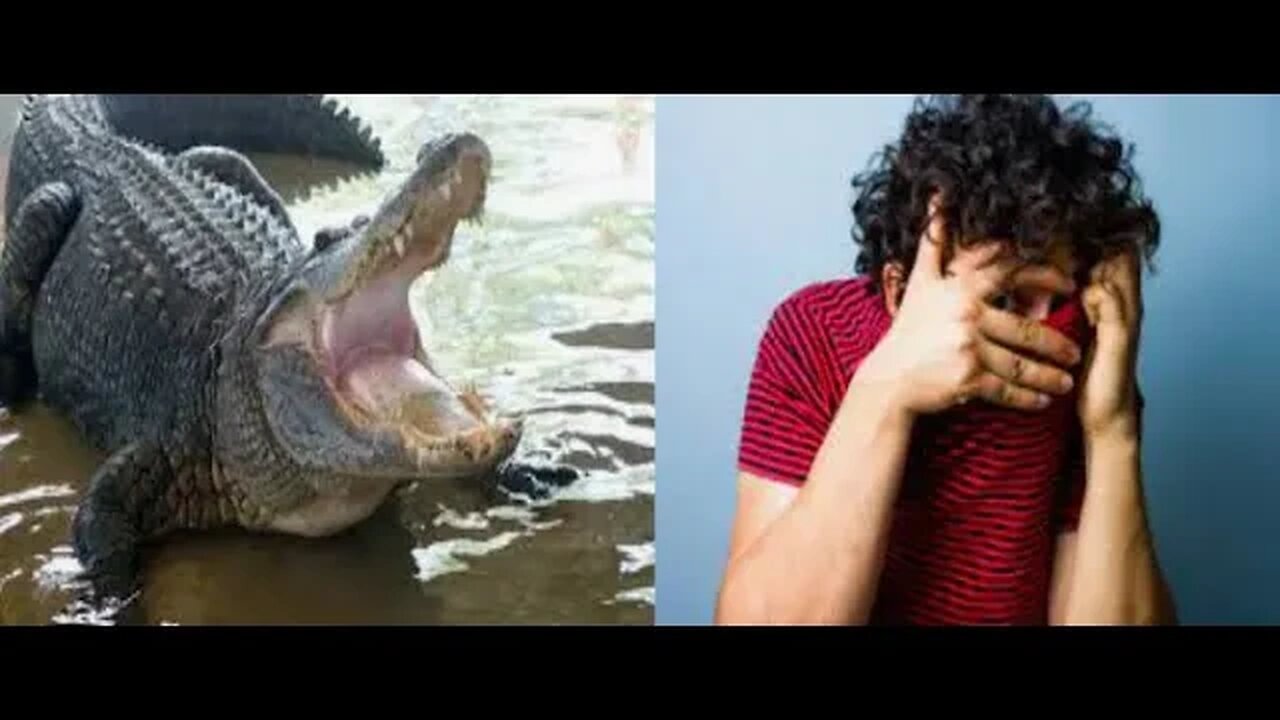 Guy Gets In River With Alligator While Friends Watch!