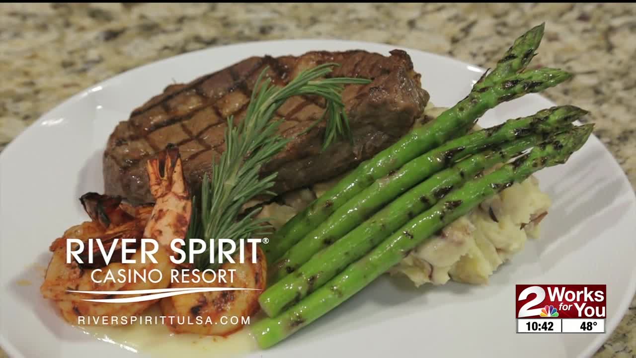 In the Kitchen with Fireside Grill: Grilled Marinated Ribeye and Piquillo Pepper Prawns