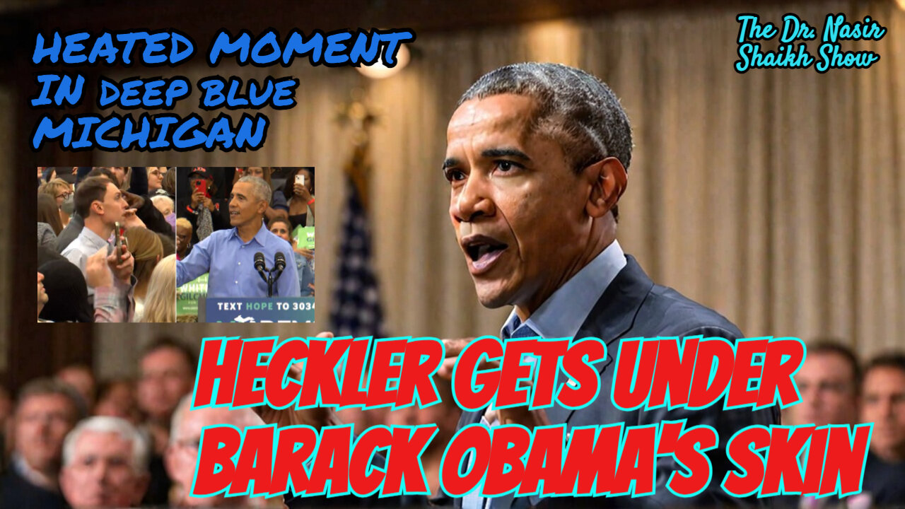 Obama Gets Kicked Off Stage in Michigan! Political Heckler SHOCKS Crowd