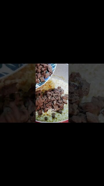 RISOTO WITH MEAT AND GORGONZOLA CHEESE #shorts #recipe #vilmakitchen