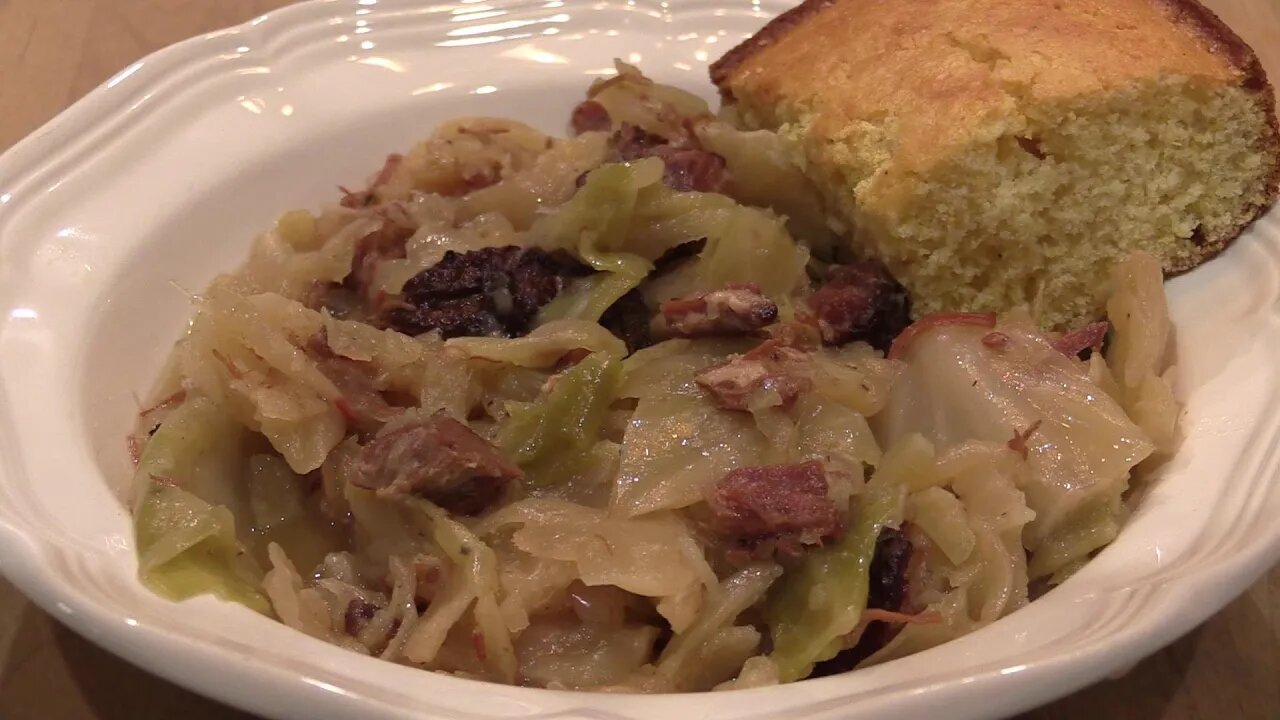 Cabbage with Smoked Ham Hocks