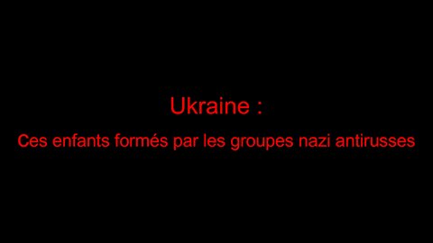 Ukraine : ces enfants formés par les groupes nazi antirusses