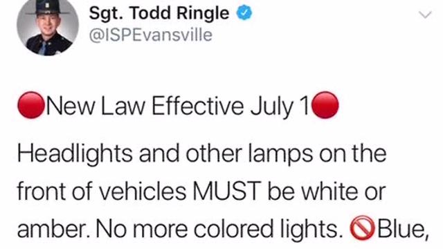 New state law about colored headlights goes into effect July 1