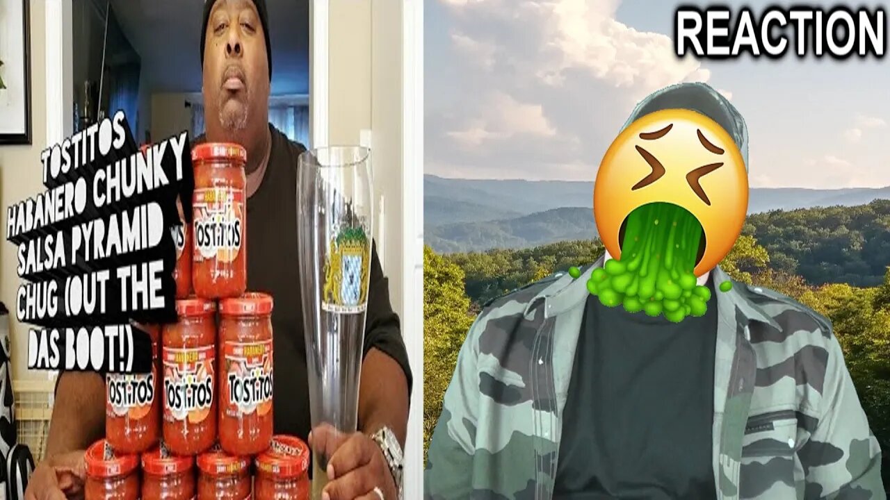 Tostitos Habanero Chunky Salsa Pyramid Chug (Out The Das Boot!) REACTION!!! (BBT)