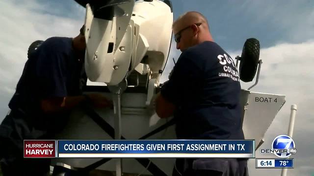 Colorado firefighters given first assignment in Texas following Hurricane Harvey