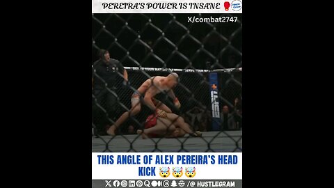 This angle of Alex Pereira’s head kick is INSANE 🤯🤯🤯