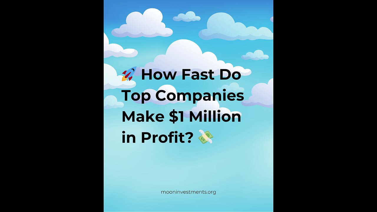 🚀 How Fast Do Top Companies Make $1 Million in Profit? 💸