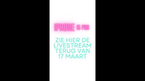 Winnares Iphone 15😍👏 - Promotorz livestream 17 maart