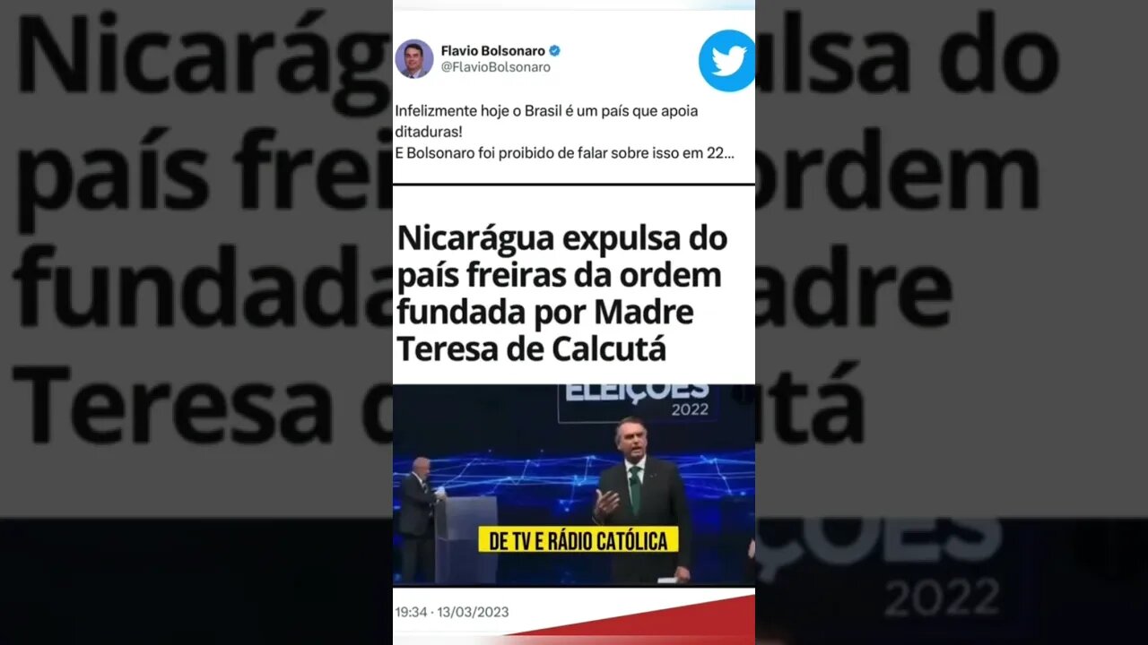 Bolsonaro escancarou para o Brasil a amizade entre Dilmo e o ditador da Nicarágua. #shorts