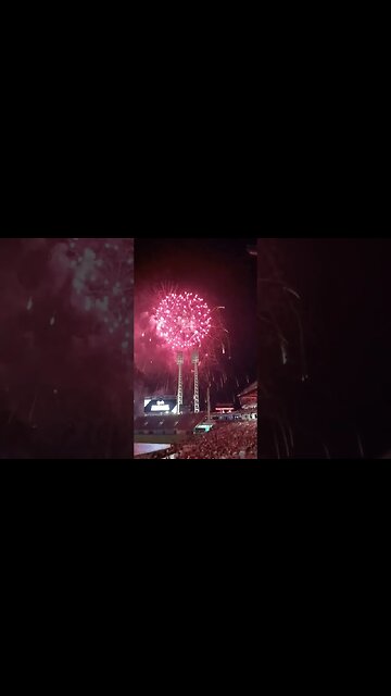 Fireworks at the Reds stadium