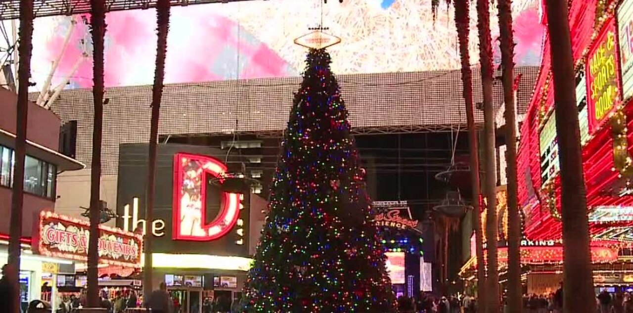 Christmas tree at Fremont Street