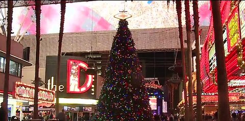 Christmas tree at Fremont Street