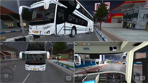 Bus Simulator İndoneziya Mod.Ağ avtobusla şəhər yollarında drift etdik