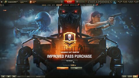 WOT Battle Pass Judgement Day T 800 Premium Tank