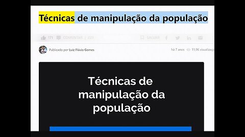 Técnicas de Manipulação da População