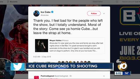 Ice Cube responds to Del Mar shooting