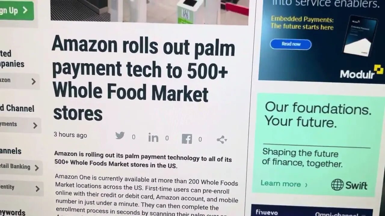 AMAZON LAUNCHES 500 PALM SCAN STORES?? Yikes!!!