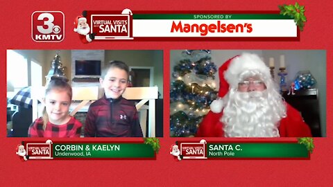 Virtual Santa visit with Corbin and Kaelyn