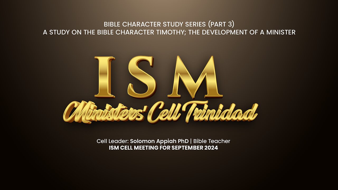 ISM Trinidad September 2024 | Timothy Character Study from Pastor Chris Oyakhilome