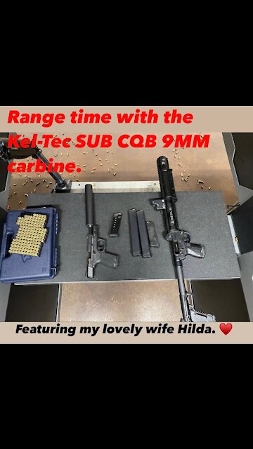 Kel-Tec SUB CQB 9MM GLK19 Range Time, shooting only.