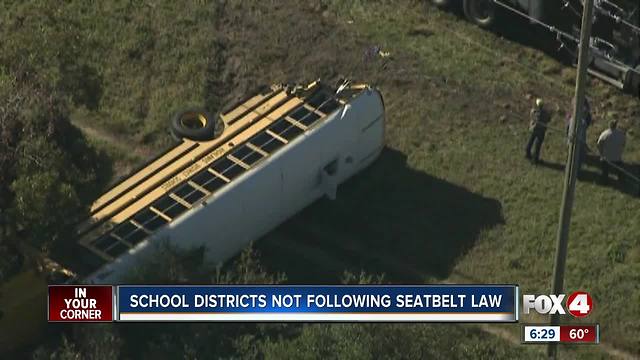 FL school districts not taking feds' advice on school bus seat belt safety