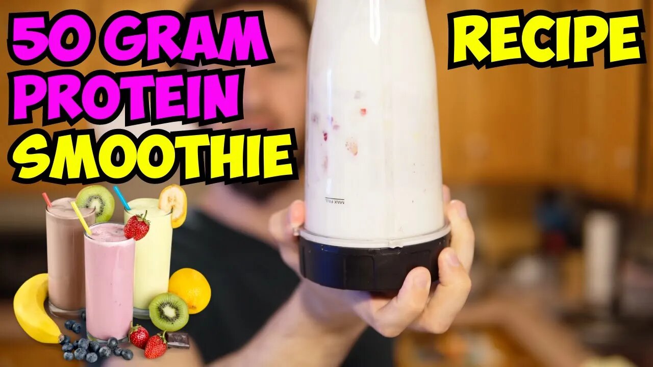 How to Make a 50+ Gram Protein Smoothie {RECIPE}