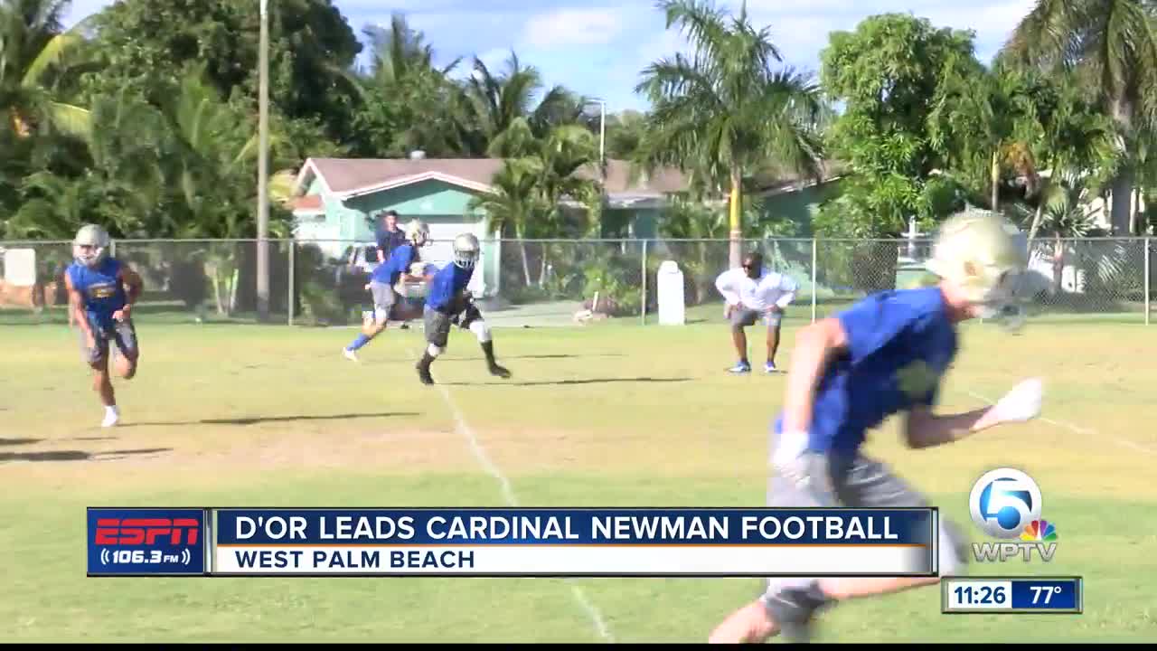 Chris D'Or leads Cardinal Newman football 4/25