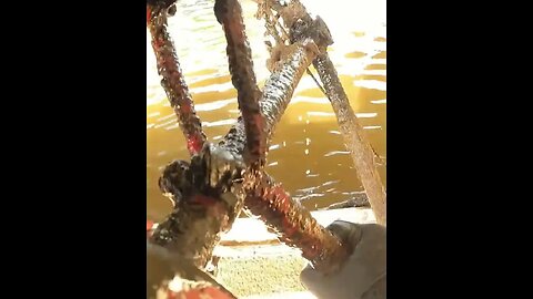 Magnet Fishing Jackpot Rescuing Sunken Bike from the Riverbed! #magnetfishing #shorts