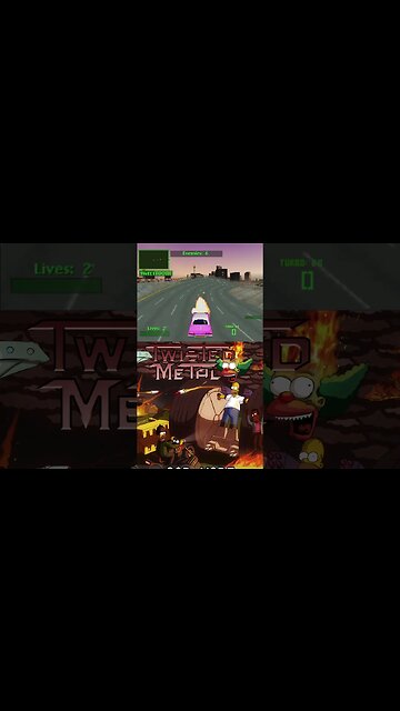 Twisted Metal 2 (PS1) - Los Angela's Quake Zone Rumble Out of Bounds