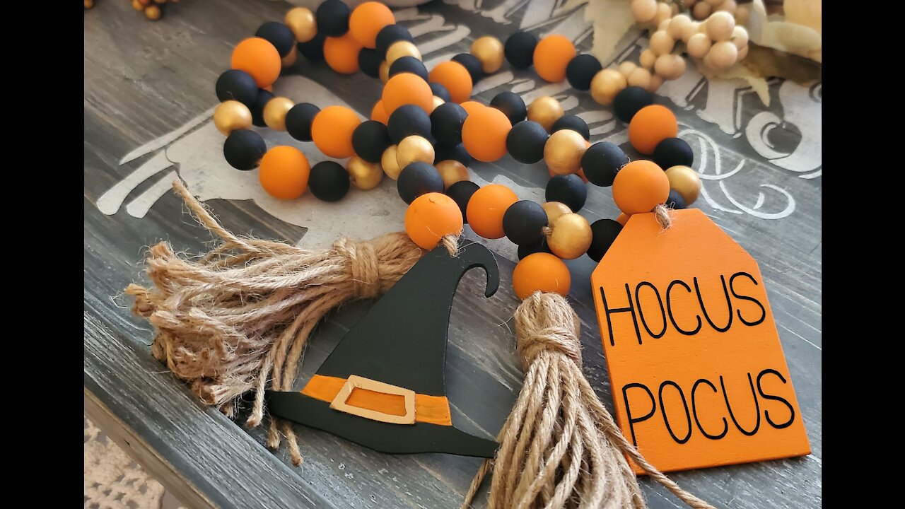 Wooden Bead Garland (Halloween Edition)