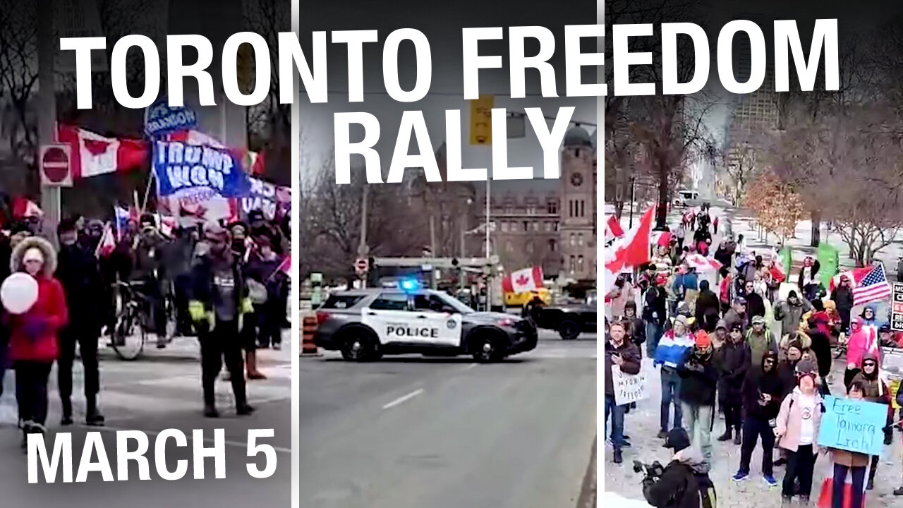 RAW: Toronto freedom protests take to the streets against vax mandates and draconian COVID measures