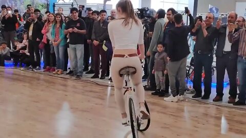 Girl Biker Performs - You Must See