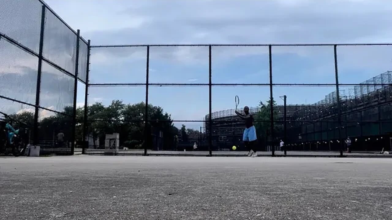 How to enjoy working out. Combine your favorite sport and an exercise when you make a mistake.Tennis