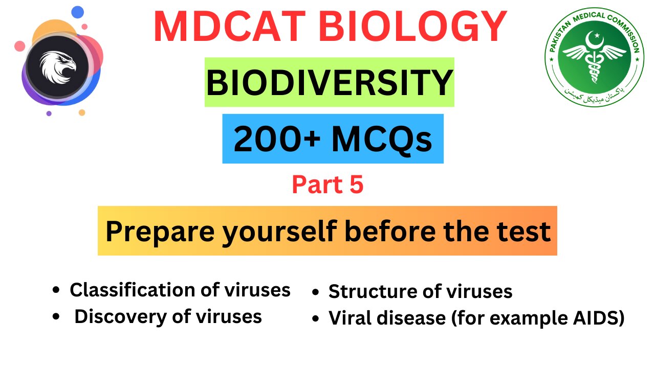 200+ MCQs on Biodiversity Part 5| MDCAT 2024|