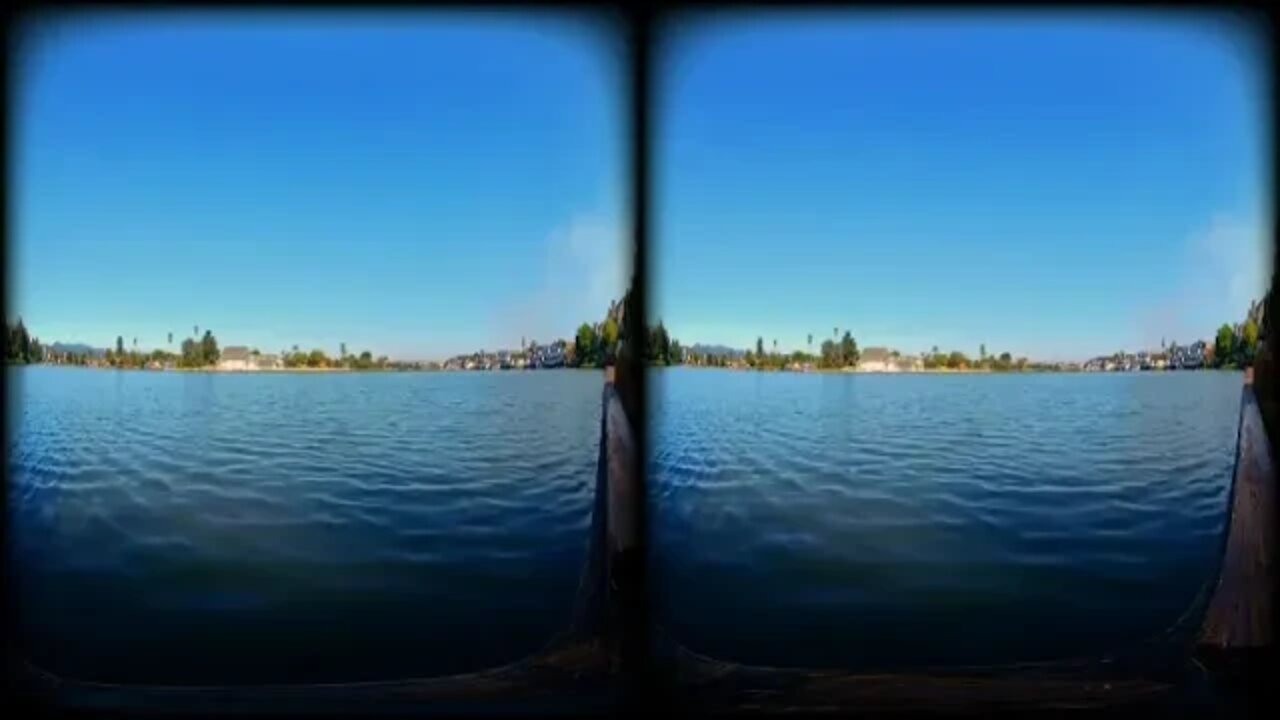 15 VR 180° Calm Lake Waves and Sounds to Relax 4K 25 Minutes