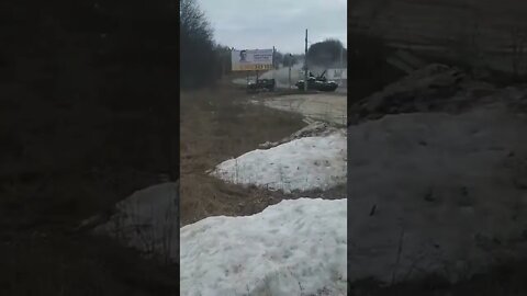 Ukraine soldiers hit Russian tank