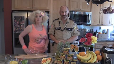 Jayne & Eric Post make SPAM dip for 13 Things
