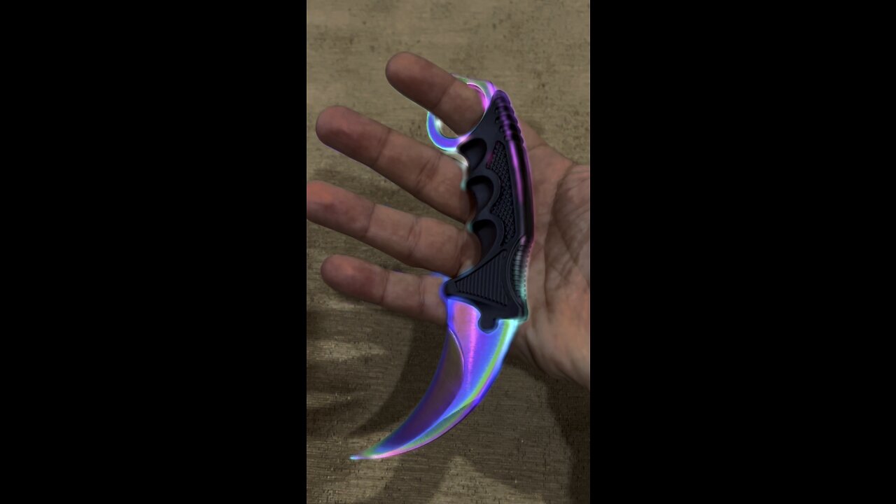 CS GO glowing karambit knife