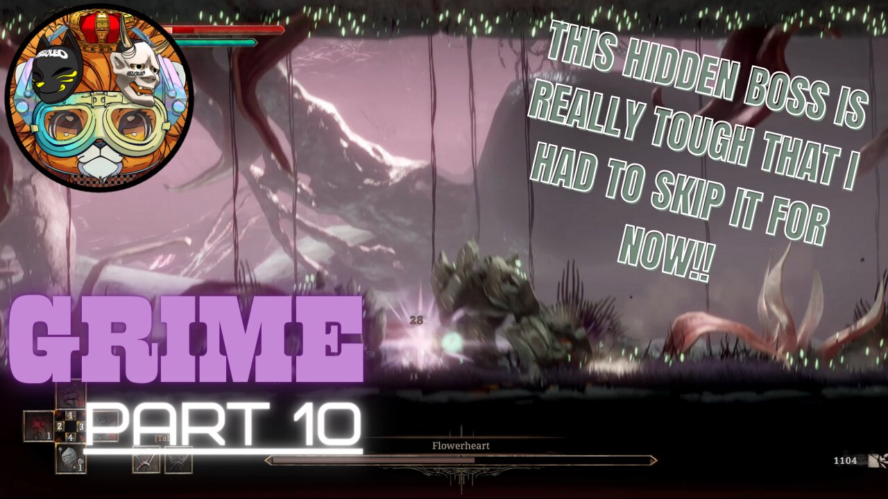 GRIME PC Walkthrough Gameplay Part 10 - SECOND HIDDEN BOSS FLOWERHEART (FULL GAME)