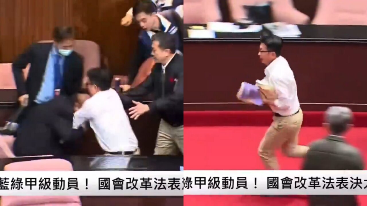 Member of Taiwan's Parliament Stole a Bill and Ran Off to Prevent it from Being Passed