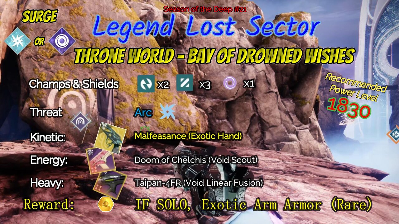 Destiny 2 Legend Lost Sector: Dreaming City - Bay of Drowned Wishes on my Arc Titan 6-22-23