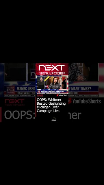 Whitmer Busted Gaslighting Michigan Over Campaign Lies #shorts