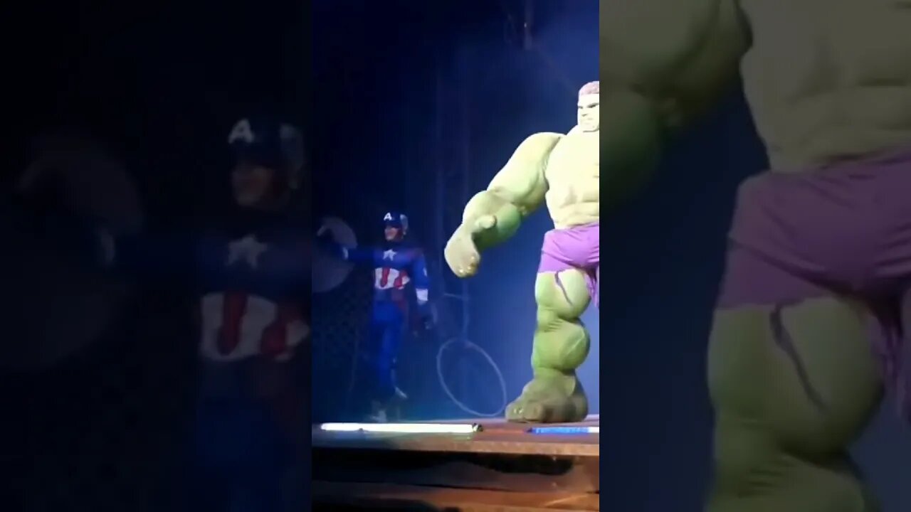 OS VINGADORES DANÇANDO NO CIRCO DA ALEGRIA, COM HULK, CAPITÃO AMÉRICA E HOMEM-ARANHA, LIKE