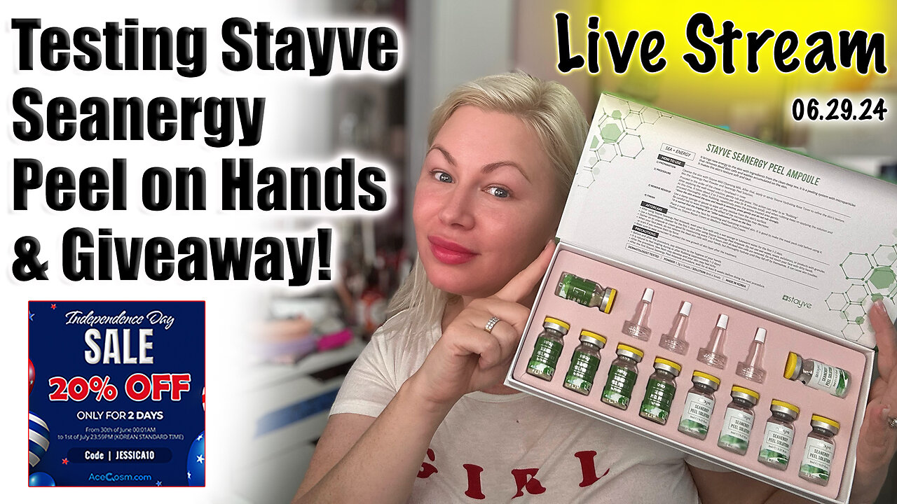 Live Testing Stayve Seanergy Peel on Hands & Giveaway! Acecsom Sale Code Jessica10 Saves