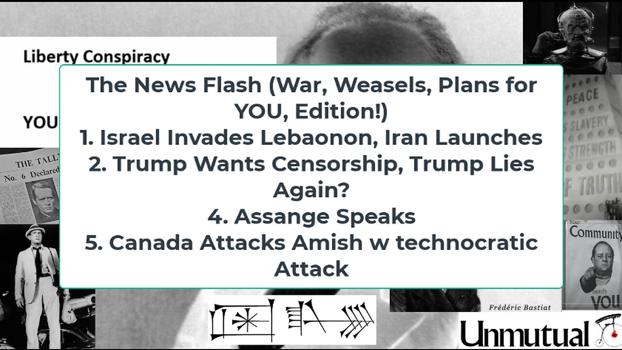 Liberty Conspiracy LIVE 10-1-24! Israel Invades Lebanon, Iran Launches, Trump Wants Censors? MORE