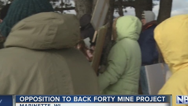 Dozens Protest Menominee county mine