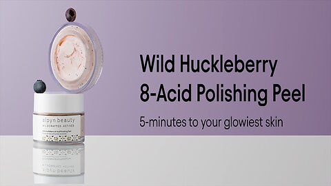 Alpyn Wild Huckleberry 8-Acid Polishing Peel | Double Exfoliating Peel Mask to Visibly Smooth & Brighten Skin While Refining the Look of Pores | 1.7 oz / 50 ml